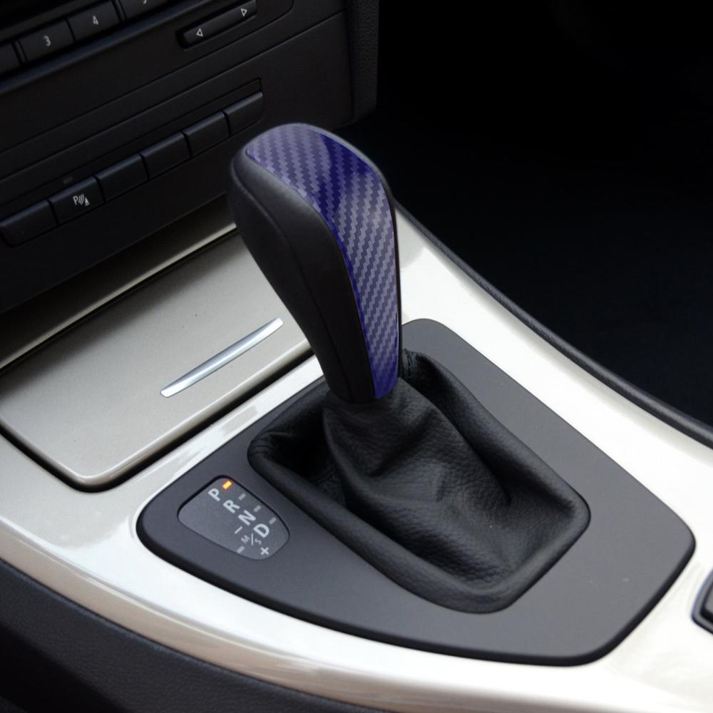 Car Gear Shift Knob Sticker Trim for BMW 3Series E87 E90 E91 E92 E93 E84 2006-2012 Carbon Fiber Decoration Cover Accessories