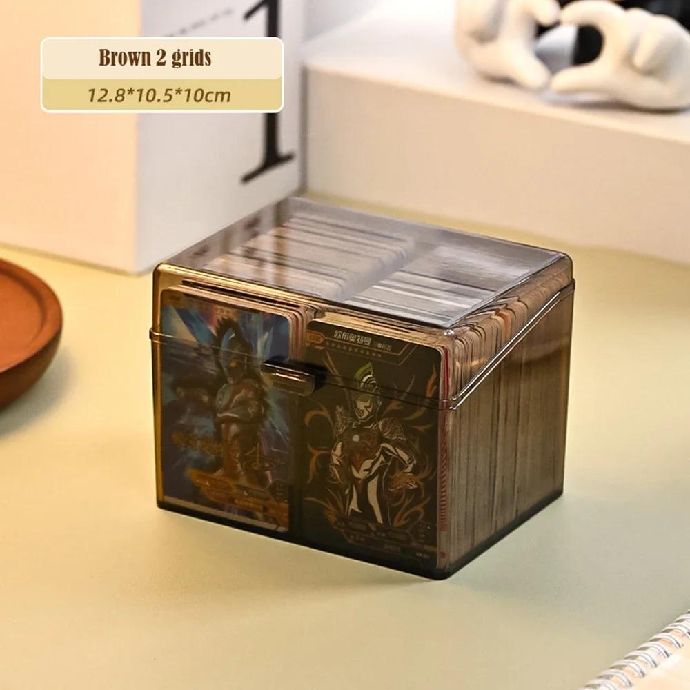 Новая коробка для хранения карт Star Card Прозрачная большая вместимость Портативная игровая карта King Card Разделяемая с крышкой Коробка для сортировки всякой всячины