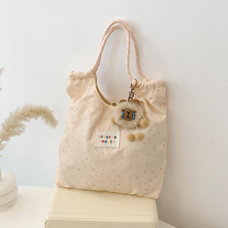 Японская милая мягкая студенческая сумка через плечо большой вместимости женская корейская версия маленькая свежая девушка с принтом портативная сумка для покупок