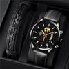 Fashion Mens Sport Watches Luxury Men Business Quartz Wrist Watch Luminous Clock Male Casual Black Leather Bracelet