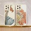 Ретро Цветочный Чехол для Телефона для iPhone 14 13 12 11 Pro Max для iPhone 7 8 Plus SE 2020 XR XS X Чехол Мягкий Цветочный Задний Корпус