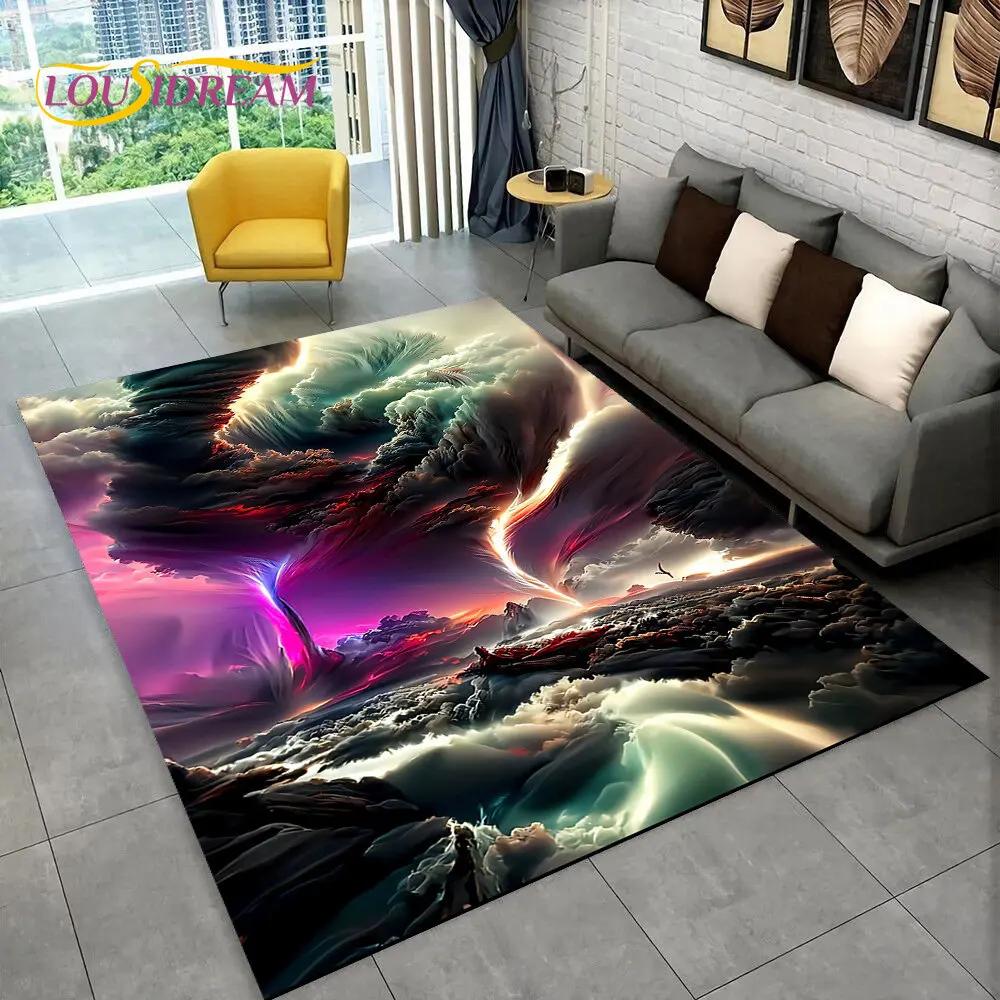 3D Natural, Tornado, Cloud Twister, большой коврик, ковер для гостиной, спальни, дивана, коврик для украшения, нескользящий напольный коврик