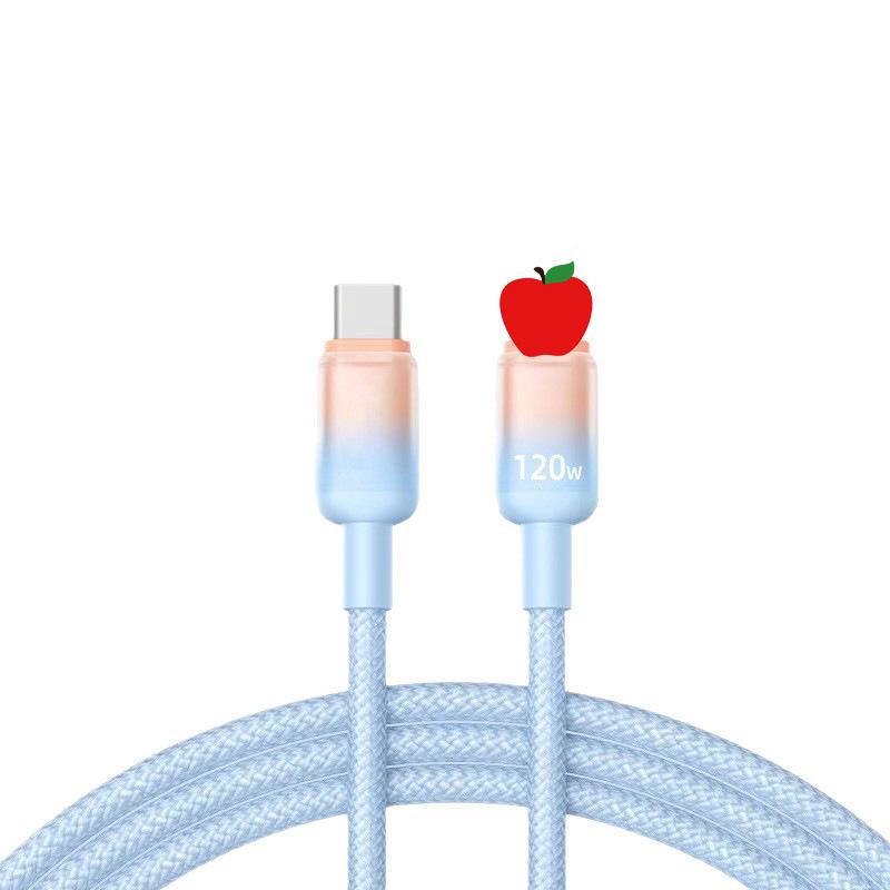 Плетеный кабель 6A 120W для быстрой зарядки и передачи данных для Apple iPhone 14/13/12/11/8s/6 PD Зарядка