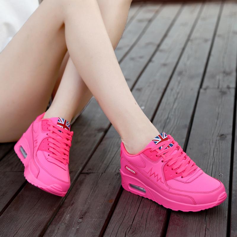 Женские кроссовки на воздушной подушке, повседневные кроссовки, модные кожаные дышащие спортивные туфли, женские кроссовки