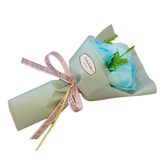 3 головы искусственный букет роз рука держит мыло цветок подарок на день Святого Валентина