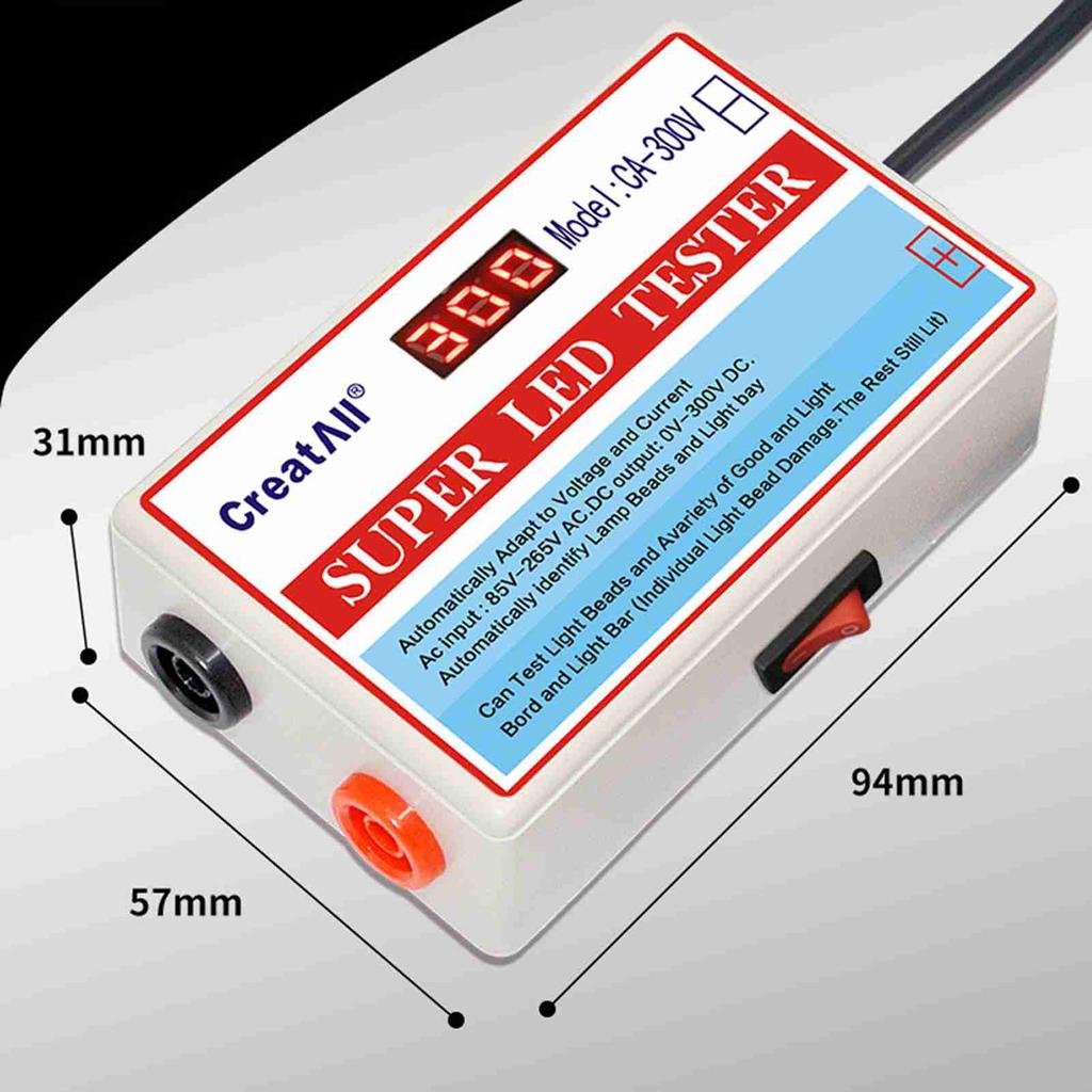 CA-300V Portable LED Lamp Beads Light Bar TV Backlight Tester LED Strips Beads Lamp Board Test Tool Capacitance Diode Voltage