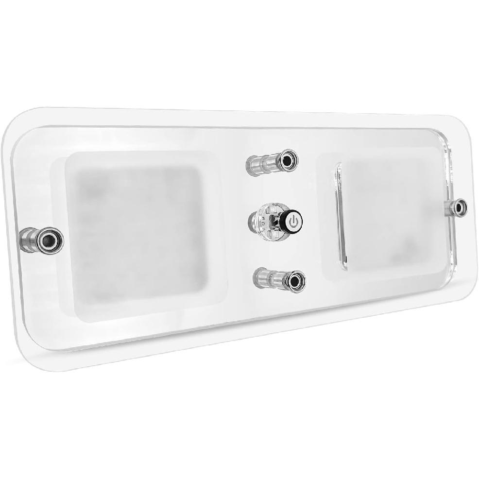 Dream lighting RV Interior Light - 3.5 inch LED Square Ceiling Light Fixture with Switch - 12V Under Cabinet Light with Crystal Lens - 6000K White