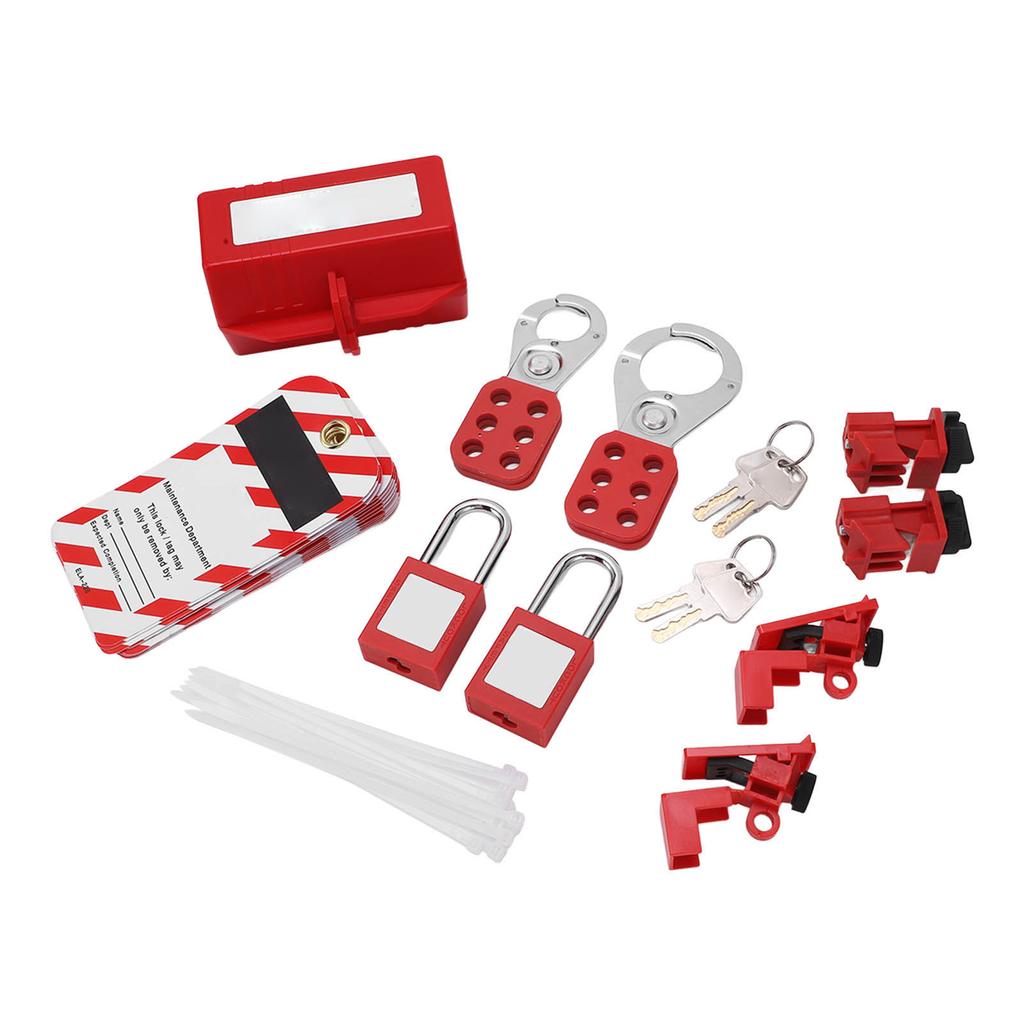Lockout Tagout Locks Kit with Safety Padlocks Hasps Circuit Breaker Lockouts Loto Tags Carry Bag