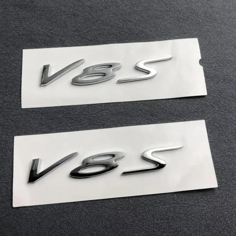 2Pcs V8S Badge Logo Emblem Sport Car Gloss Black V8 Sticker