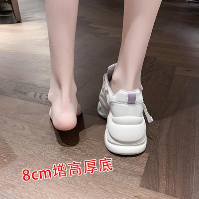 Женские кроссовки на толстой подошве, новинка весны и осени, обувь для жарки на улице, супер огонь, женская обувь взрывно растет, черные кроссовки