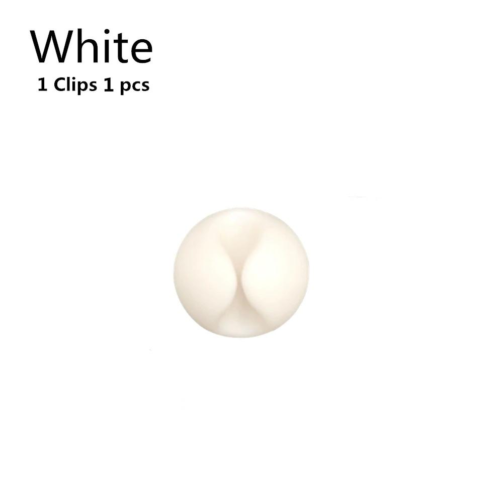 3pcs USB Cable Silicone Organizer Wire Winder Earphone Holder Cord Clip Phone Cables Tie Fixer Wire Management For Office Home