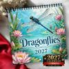 Decorative Nature Scenery Dragonflies 2027 Wall Calendar, Dragonfly And Pond Art Minimalist Monthly Note Pad 12 Month Hanging Planner for Daily