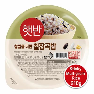 CJ Рис быстрого приготовления, пригодный для микроволновки Hetban - Daily Sticky Glutinous Multigrain Rice 210 г (2 варианта)