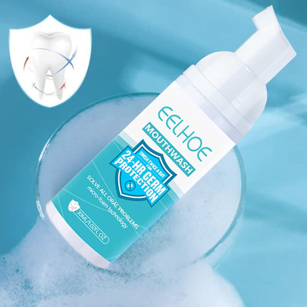 EELHOE Мусс Зубная паста Отбеливание зубов Мусс Пена для глубокой чистки Зубная паста удаляет пятна Свежее дыхание Инструменты для ухода за зубами 30 мл