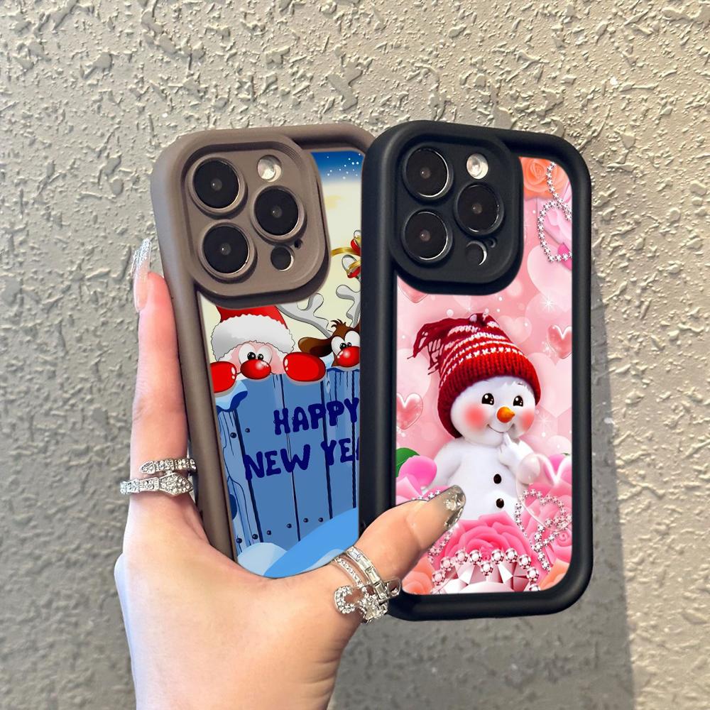 Мягкий чехол Sky Eye Ladder для Samsung A06 A15 A25 A35 A55 A14 A24 A34 S23 S24 FE Все модели Samsung Чехлы для телефонов Чехол NY42 Счастливого Рождества Медведь Олень