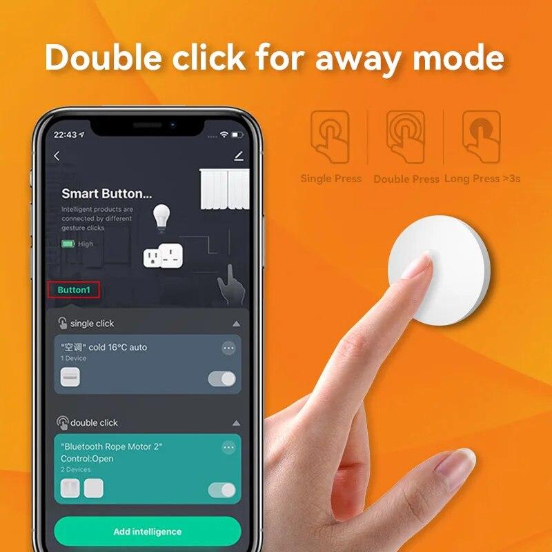Tuya ZigBee Smart Button Scene Switch Беспроводной пульт дистанционного управления с одной кнопкой Многофункциональный переключатель сценариев Голосовой помощник Google Alexa