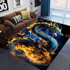 1Pcs Anti Fatigue Kitchen Rugs, Fire Dragon Print Waterproof Non-Slip Thick Cushioned Kitchen Mat Heavy Duty Comfort Standing Mat for Kitchen