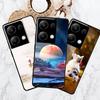 Чехол для Redmi NOTE 13 PRO 4G с закаленным стеклом и эстетичной цветной покраской