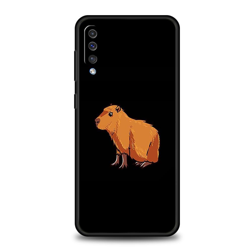 Cute Cartoon Capybara Phone Case For Samsung Galaxy A52 A14 A50 A70 A30 A40 A20S A20E A02S A12 A22 A34 A42 A32 5G A54 A04s Cover