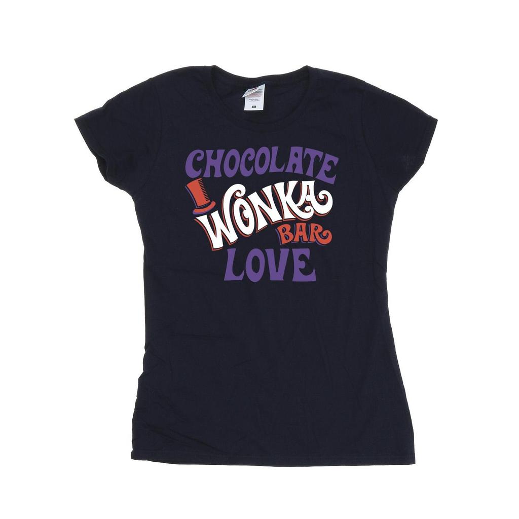 Willy Wonka & The Chocolate Factory Womens/Ladies Chocolate Bar Love Cotton T-Shirt