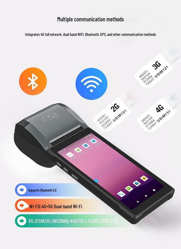 QS Ультравысокочастотный ручной RFID-сканер и программатор меток для инвентаризации активов на большом расстоянии
