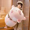 Non-Toxic Squishy Pink Fatty Piggy Pig Doll Plush Toy Down Cotton Stuffed Eyes Closed/Open Cartoon Animal Lying Plushie Bolster Gift