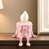 Декоративная фигурка-свеча для стола, Орнамент 3D-печати, Скульптура с текстурой жидкого воска и стекающими каплями, С гладкой поверхностью, Печатные подвижные соединения, Регулируемая