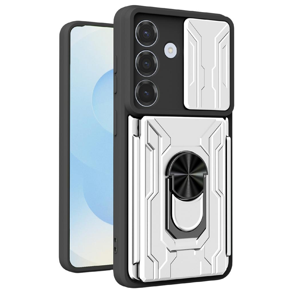 For Samsung Galaxy A57 5G Case PC + TPU Kickstand Phone Back Cover with Camera Slider