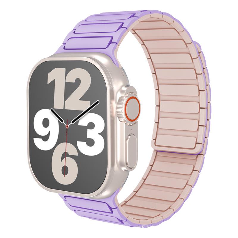 Магнитная петля для Apple Watch Series 10 46 мм ремешок 44 мм 45 мм 38 мм 42 мм 41 мм ремень силиконовый браслет iWatch Ultra 2 49 мм 9 8 7 6 5 9 Se 40 мм ремешок