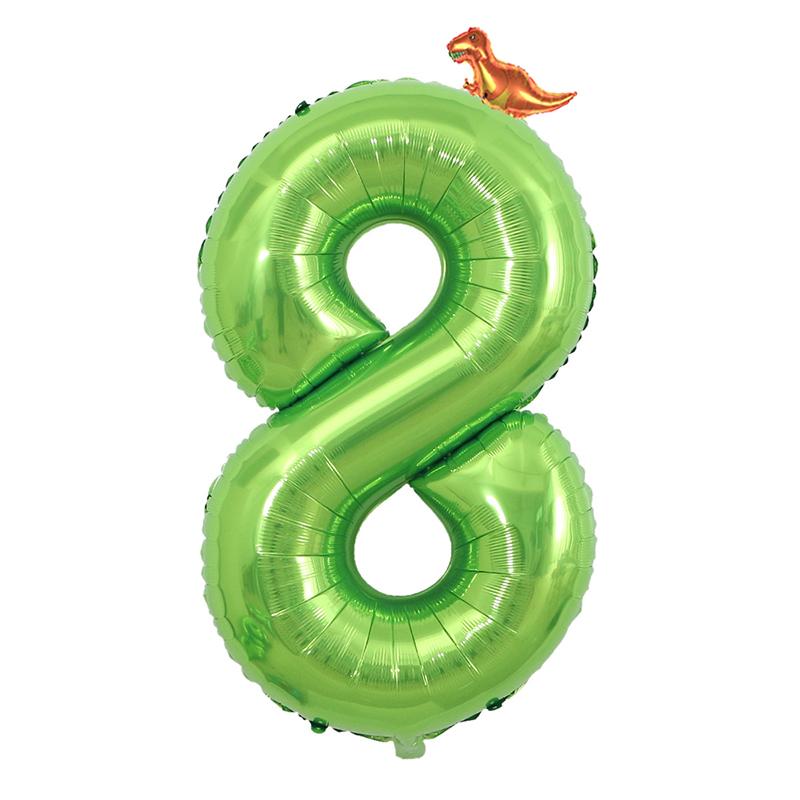 Зеленый шар 40 дюймов 0-9 День рождения Цифровой шар День рождения Вечеринка Годовщина Фон Макет Декоративный шар