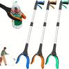 1pc 32" Folding Grabber Picking Tool Suitable Elderly Use Wide Claw Mouth Garbage Picker Strong Magnetic Tip Household Gadgets