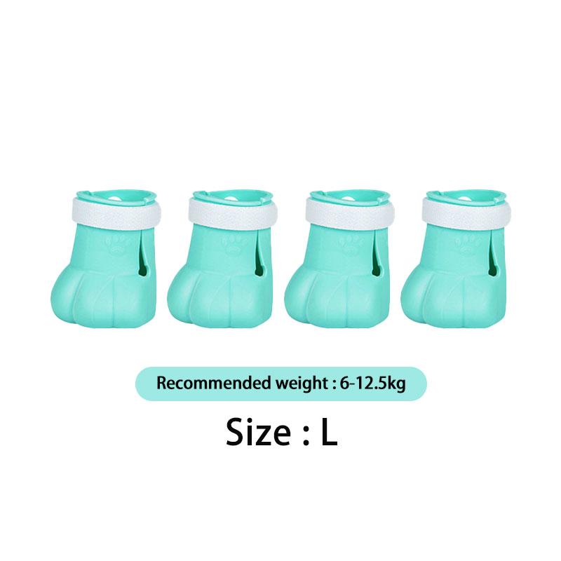 4pcs Anti-Scratch Cat Feet Covers Adjustable Anti-Off Shoes for Cat Silicone Cat Paw Protector Boots for Cat Bathing Pet Supplie 4