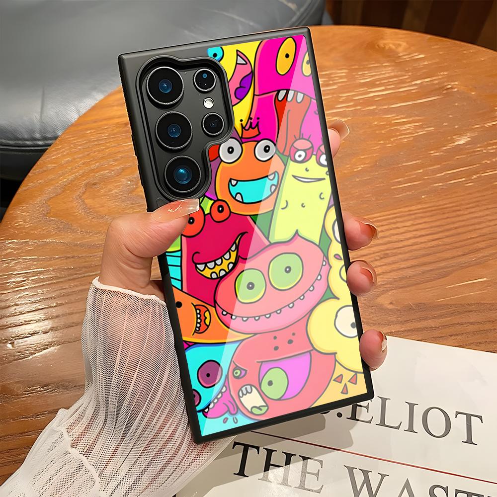 Чехол для телефона "Вечеринка монстров" для SAMSUNG S25 24 S22 S20 ULTRA S21 S30 23 Note5 S8 Plus S9 S10E Lite PC+TPU Funda