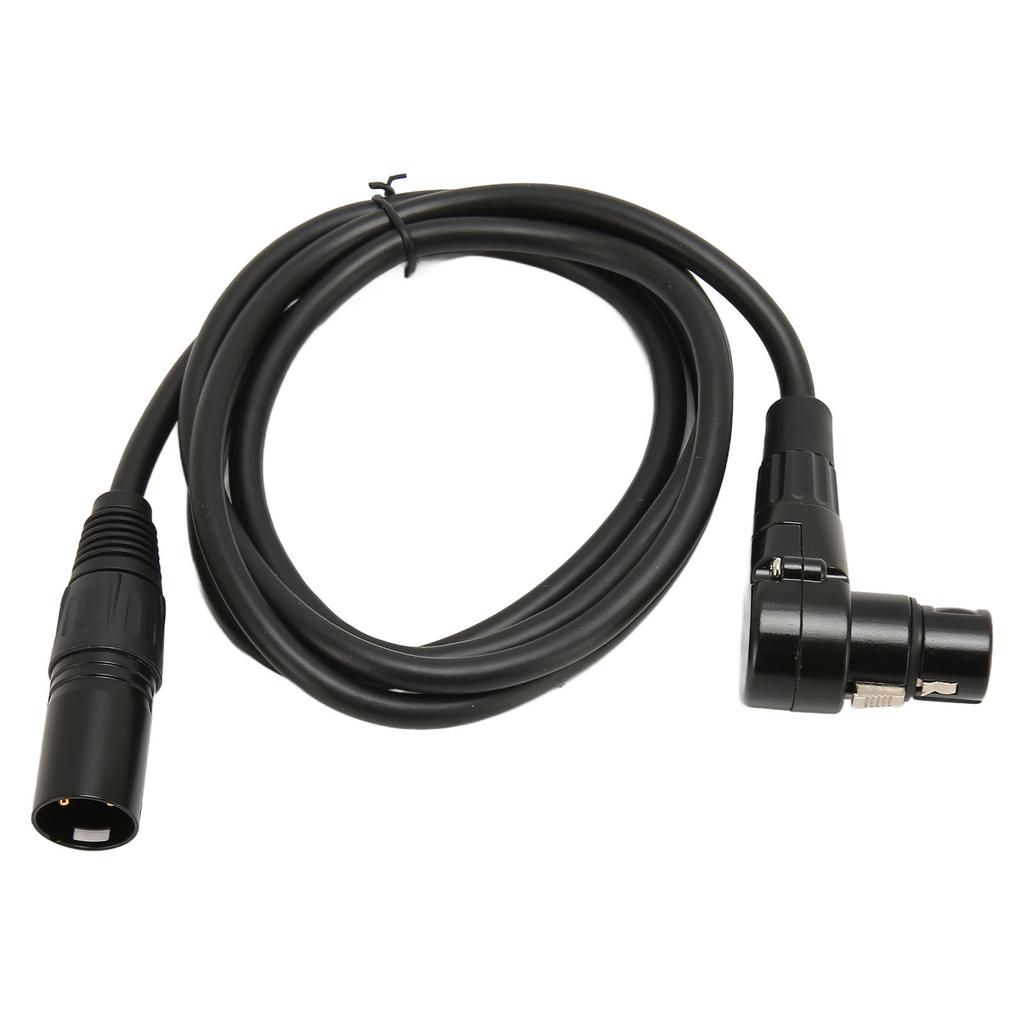 Микрофонный кабель XLR папа к 90 градусов мама 3-контактный посеребренный проводник OFC XLR микрофонный балансный кабель 4,9 фута