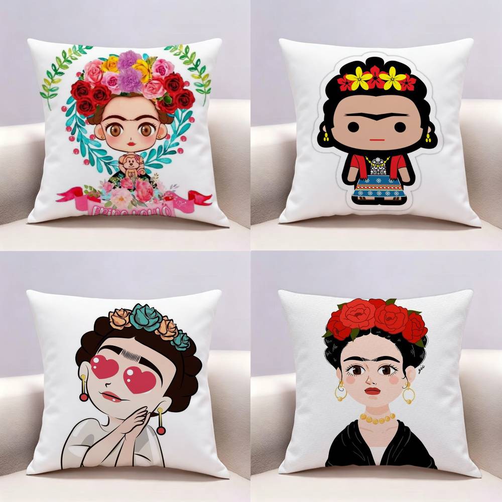 cute Art FFrida Kahlo Doublesided print Pillow Case Cushion Cover Throw Pillow Case For Car Sofa