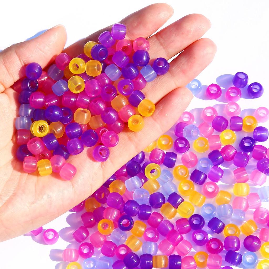 100pcs 6x8mm Acrylic Luminous Beads for DIY Jewelry Making Necklace Bracelet