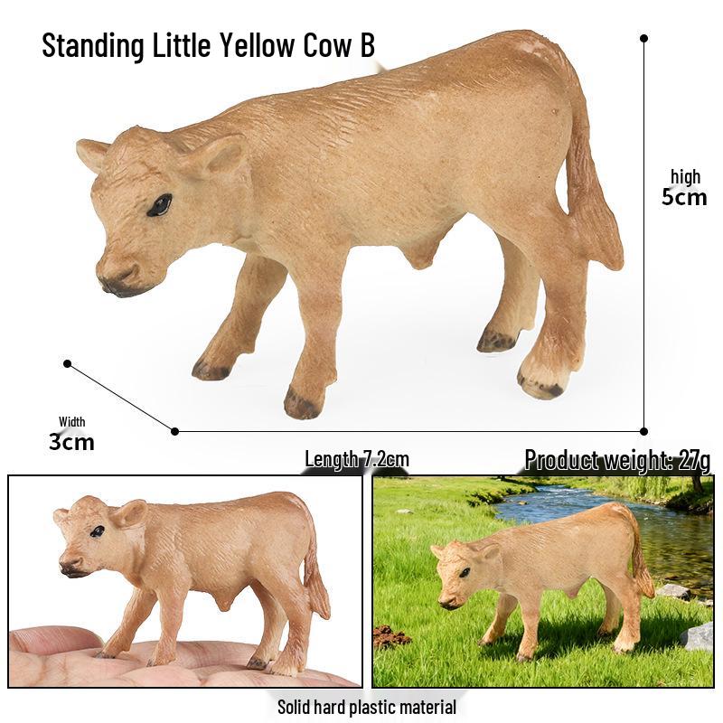Cognitive Animal Model Toy: Dairy Cow, Buffalo, Yellow Cattle, Rhinoceros, Simmental Bull