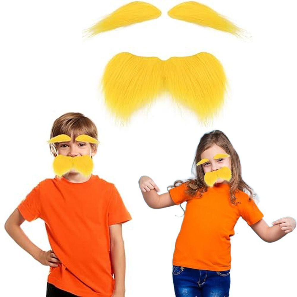 Вечеринка Макияж Бал Усы Брови Набор Желтый Девушки Эльф Одеваются Реквизит Для Детей