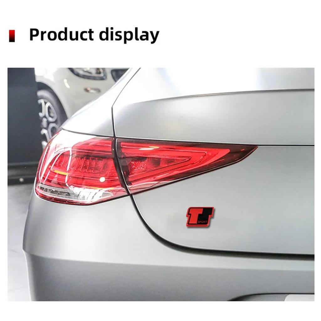 Car Sticker T Sports Sticker Emblem Badge Rear Trunk Decal for Toyota RAV4 Corolla