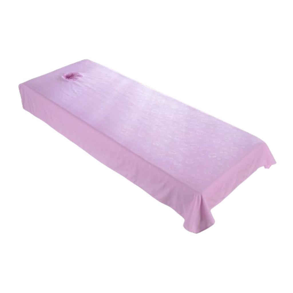 Beauty Bed Sheet with Hole Polyester Reusable Massage Bed Cover Tools Accessories for Beauty Massage Couch Salon Table Hotel Men