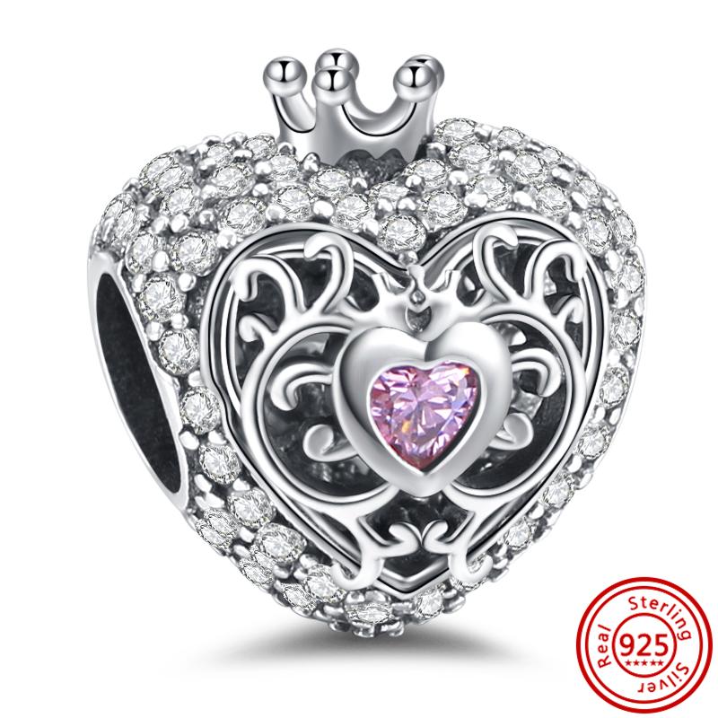 S925 Серебряный Призрак Фиолетовый Сердце Цветок Красный Вишня Синий Хамелеон Бусины Подходит Оригинальный Браслет Подвески Женские Ювелирные Изделия DIY Подарок
