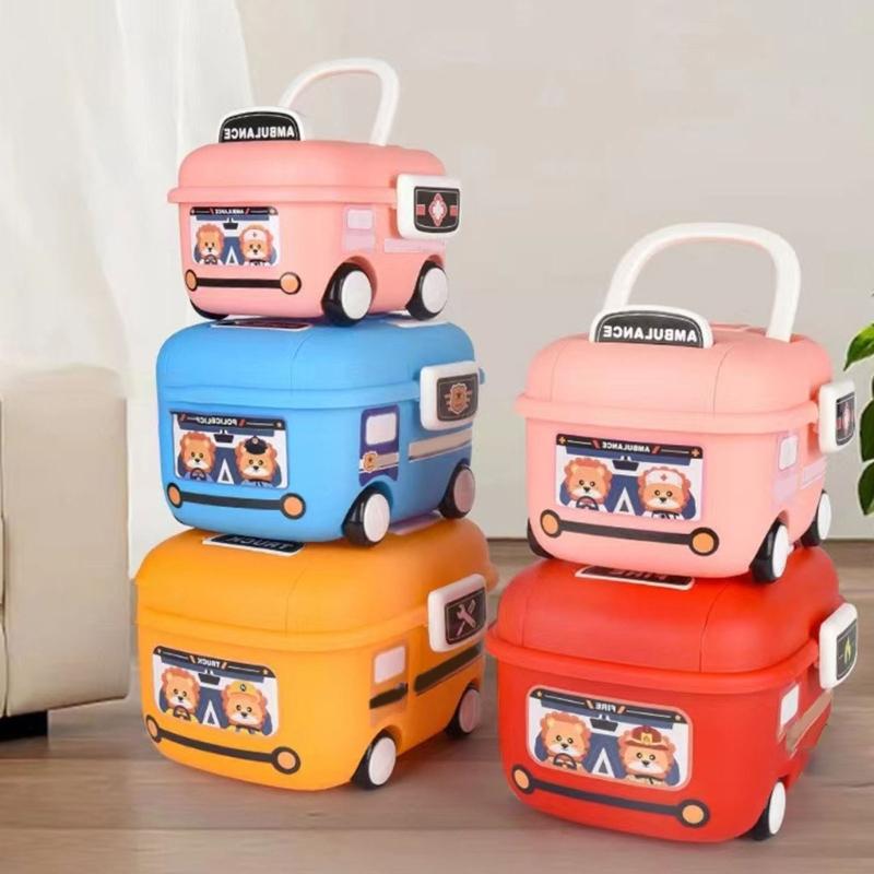 Cartoon Car Toy Storage Organizers With Sturdy Base For Kids Bedroom Playrooms Home Organization