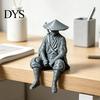 Настольное украшение-стеллаж «Археология» 3D-печатная фигурка древнекитайского отшельника-воина, статуэтка фехтовальщика с бамбуковой шляпой, креативное украшение для стола