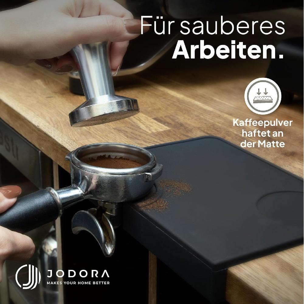 Коврик для тампера с защитой края стола - Нескользящий коврик для тампера из высококачественного силикона - Аксессуары для бариста с выемкой для портафильтра