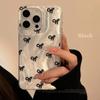 For iPhone 16 Pro Case Luxury Laser Silver Bow Knot Case for iPhone 15 14 13 12 11 Pro Max 16E 7 8 16 Plus SE2 X XS XR Cover