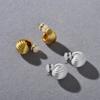Серьги-гвоздики из стерлингового серебра S925 с матовым медным покрытием, оригинальный дизайн, нишевая мода, обязательный аксессуар для commuters