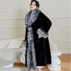 Women's Mink Coat Mink Hair Long Coat Fox Hair Large Collar Winter Warm Trench Coat Large Size Casual Women's Clothing