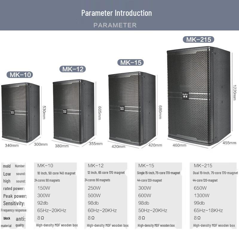 Huidu MK-15 Professional Stage Full-Range Speaker CN plug (adapter included)