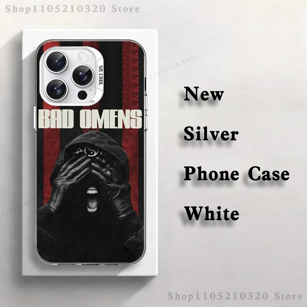 Группа B-Bad O-Omens Крутой чехол для телефона для iPhone 17,16,15,14,13,12,11,Pro,Max,Plus,Mini,XS,SE Противоударный Белый Матовый Жесткий Бампер