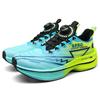 2026 new youth rotating button student sports shoes men's and women's mandarin duck shoes carbon plate lightweight shock-absorbing running shoes